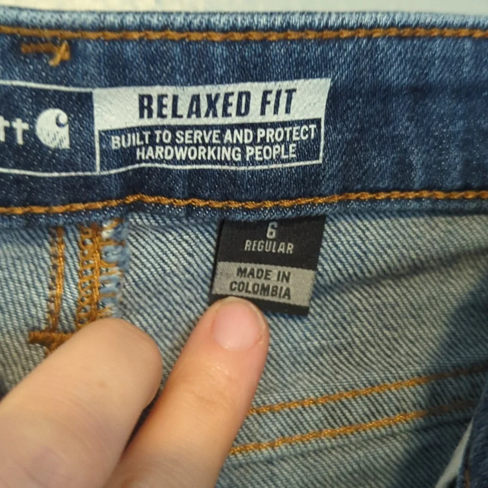 Carhartt Brand Work Jeans Relaxed Fit Rugged Flex Size 6 Regular Model BD5383W - Picture 7 of 11